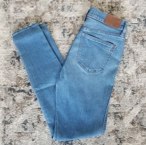 Madewell 10” High riser skinny light wash jeans 27